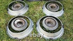 ORIGINAL GM 1968 Corvette AG 4 Complete Matching 15x7 Rally Wheels Kelsey Hayes