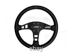 PRP Seats Flat Leather Steering Wheel, 6-Bolt Pattern Black 1 Steering Whe