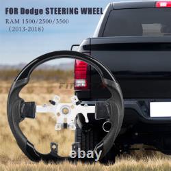 Piano Black Steering Wheel For Dodge RAM 1500 2013-2018 Perforated Leather Grips Piano Black Steering Wheel For Dodge RAM 1500 2013-2018 Perforated Leather Grips