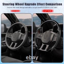 Piano Black Steering Wheel For Dodge RAM 1500 2013-2018 Perforated Leather Grips Piano Black Steering Wheel For Dodge RAM 1500 2013-2018 Perforated Leather Grips