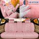 Pink Plush Car Seat Covers With Steering Wheel Cover Full Set Universal Interior