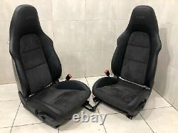 Porsche 911 991 Gts Gt3 4-way Sport Seats Black Alcantara Set 981 718 Leather