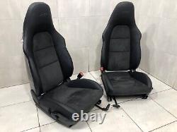 Porsche 911 991 Gts Gt3 4-way Sport Seats Black Alcantara Set 981 718 Leather