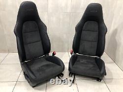 Porsche 911 991 Gts Gt3 4-way Sport Seats Black Alcantara Set 981 718 Leather