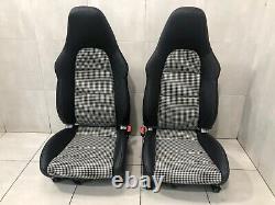 Porsche 911 991 Gts Gt3 Houndstooth 911r 18-way Sport Seats Black Leather Turbo