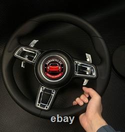 Porsche Black Leather Steering Wheel Upgrade For 997 991 981 987 Non Heat No MF