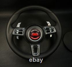 Porsche Black Leather Steering Wheel Upgrade For 997 991 981 987 Non Heat No MF