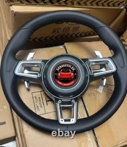 Porsche Black Leather Steering Wheel Upgrade For 997 991 981 987 Non Heat No MF