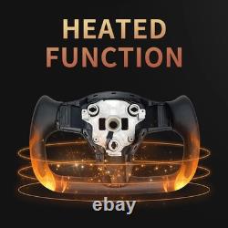 Premium Heated Black Leather Yoke Steering Wheel for Tesla Model 3/Y 2017-2024