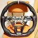 Qs' Real Carbon Fiber Steering Wheel For Honda Accord 18-22 Year Withwhite Stripe