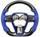 Qs' Real Carbon Fiber Steering Wheel For Toyota 21 Toyota-camry Se Years W Blue