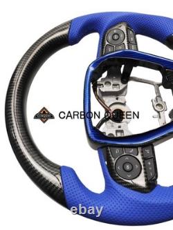 QS' REAL CARBON FIBER STEERING WHEEL FOR TOYOTA 21 Toyota-Camry SE YEARS W BLUE