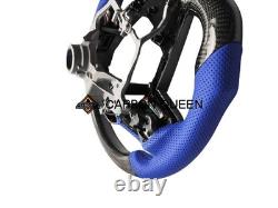 QS' REAL CARBON FIBER STEERING WHEEL FOR TOYOTA 21 Toyota-Camry SE YEARS W BLUE