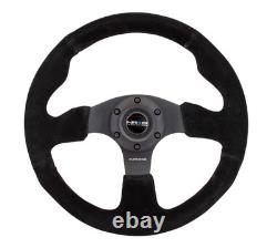 RACING STEERING WHEEL SUEDE Black NRG INNOVATIONS RST-012S