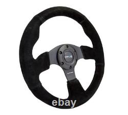 RACING STEERING WHEEL SUEDE Black NRG INNOVATIONS RST-012S