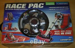 RADICA GAMESTER Race Pac Steering Wheel Pedals SEAT STAND PS2 Xbox BOXED PS3
