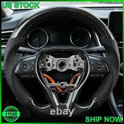 REAL CARBON FIBER STEERING WHEEL FOR 2023 TOYOTA CAMRY RAV4 COROLLA With BUTTON