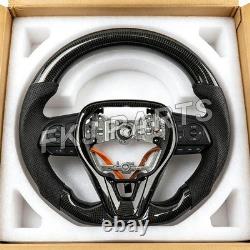 REAL CARBON FIBER STEERING WHEEL FOR 2023 TOYOTA CAMRY RAV4 COROLLA With BUTTON