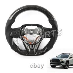 REAL CARBON FIBER STEERING WHEEL FOR 2023 TOYOTA CAMRY RAV4 COROLLA With BUTTON