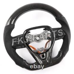 REAL CARBON FIBER STEERING WHEEL FOR 2023 TOYOTA CAMRY RAV4 COROLLA With BUTTON