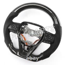 REAL CARBON FIBER STEERING WHEEL FOR 2023 TOYOTA CAMRY RAV4 COROLLA With BUTTON