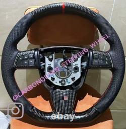 REAL CARBON FIBER Steering Wheel FOR Cadillac CTS-V WithRED+BUTTONS