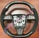 Real Carbon Fiber Steering Wheel For Cadillac Cts-v Withred+buttons/flat Top