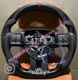REAL CARBON FIBER Steering Wheel FOR Dodge Charger Challenger 2011-2014YEARS
