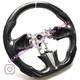 Real Carbon Fiber Steering Wheel For Infiniti Q50 White Accent