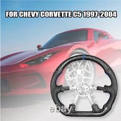 REAL CARBON FIBER Steering Wheel For Chevrolet Corvette C5 Z06 97-04 YEAR BLUE