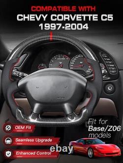 REAL CARBON FIBER Steering Wheel For Chevrolet Corvette C5 Z06 97-04 YEARS US