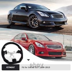 REAL Carbon Fiber LED Steering Wheel For Infiniti G37 EX35 EX37 2007-2015