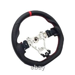 REVESOL Black Sport Steering Wheel 3D Red Ring for 2015-2021 SUBARU STI WRX S209
