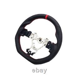 REVESOL Black Sport Steering Wheel 3D Red Ring for 2015-2021 SUBARU STI WRX S209