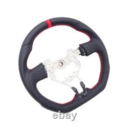 REVESOL Black Sports Steering Wheel Red Strip for 2013-2016 SCION FR-S FRS BRZ