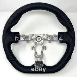 REVESOL Gray STITCH FLAT LEATHER Steering Wheel for 2009-2022 NISSAN 370Z NISMO