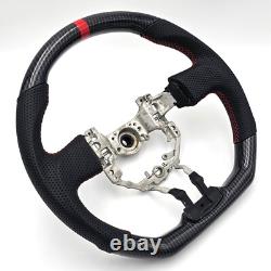 REVESOL Hydro-Dip Carbon Fiber Black Steering Wheel for 2013-2016 SCION FR-S BRZ