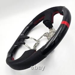 REVESOL Hydro-Dip Carbon Fiber Black Steering Wheel for 2013-2016 SCION FR-S BRZ