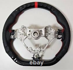 REVESOL Hydro-Dip Carbon Fiber Black Steering Wheel for 2017 TOYOTA 86 GT86 BRZ