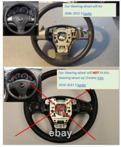REVESOL Super Flat Steering Wheel 3D Black RING for 2006-2013 CV Corvette C6 Z06
