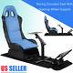Racing Chair Gaming Seat Driving Stand Simulator Cockpit With Steering Wheel New