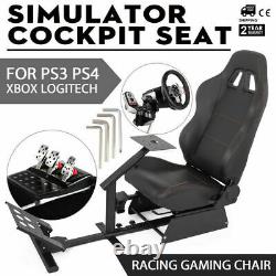 Racing Chair Gaming Seat Driving Stand Simulator Cockpit With Steering Wheel TOP