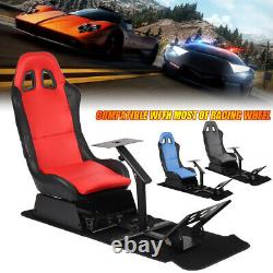 Racing Chair Gaming Seat Driving Stand Simulator Cockpit With Steering Wheel US