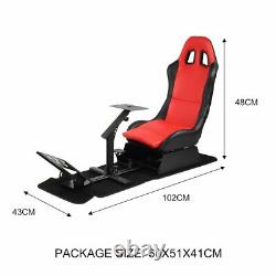Racing Chair Gaming Seat Driving Stand Simulator Cockpit With Steering Wheel US