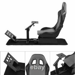 Racing Seat Gaming Chair Simulator Cockpit Steering Wheel Stand Fits Adults USA
