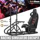 Racing Simulator Cockpit Steering Wheel Stand With2 Slide Reclinable Racing Seat