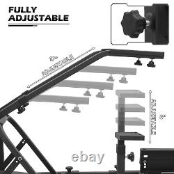 Racing Simulator Cockpit Steering Wheel Stand with2 Slide Reclinable Racing Seat