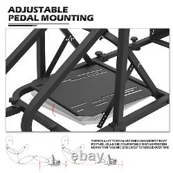 Racing Simulator Cockpit Steering Wheel Stand with2 Slide Reclinable Racing Seat