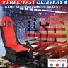 Racing Simulator Seat With Steering Wheel Support Durable Driving Seat Us Stock