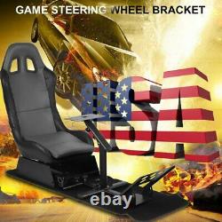 Racing Simulator Seat With Steering Wheel Support Durable Driving Seat US STOCK